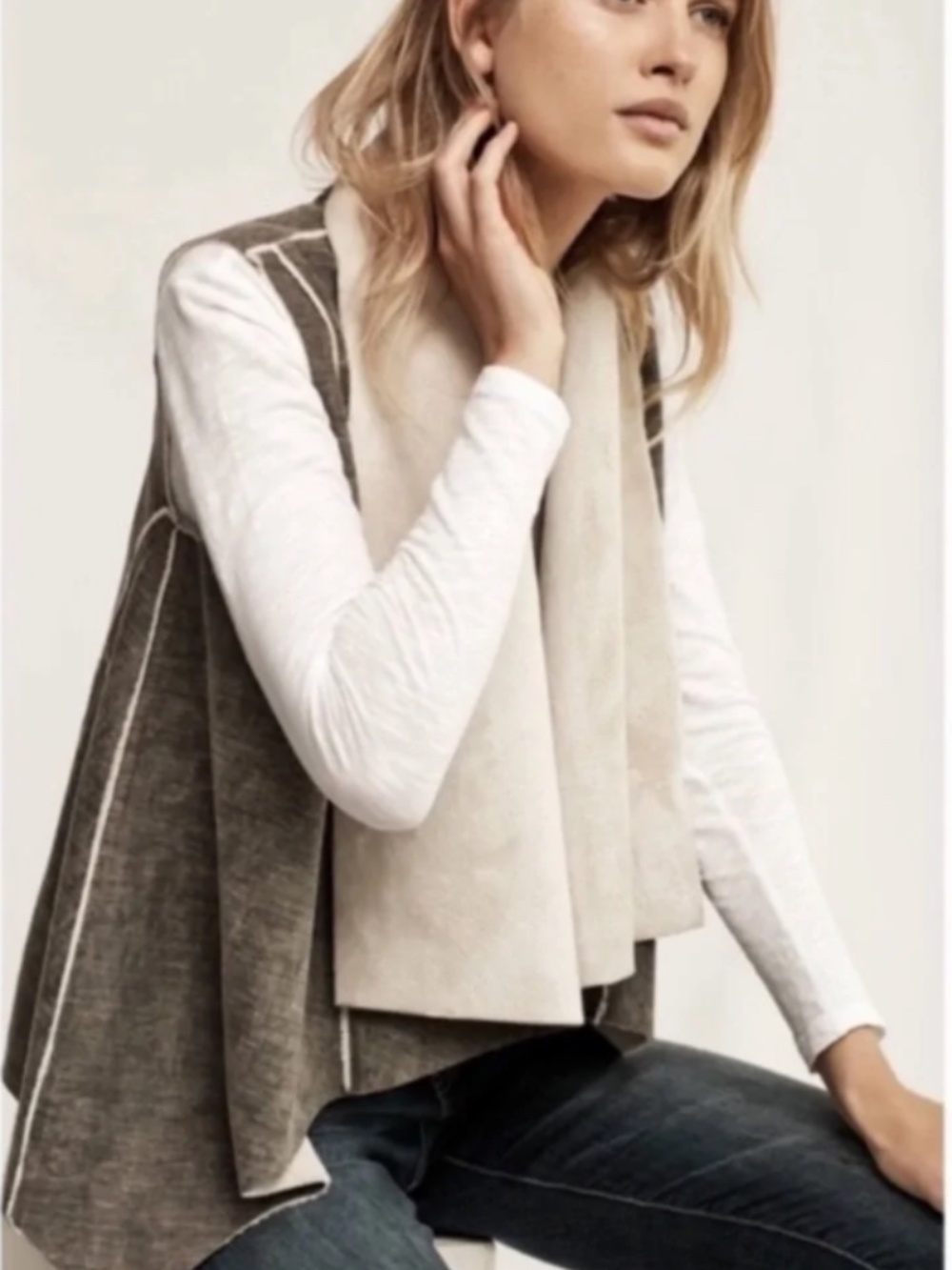 Anthropologie AMADI Kady‎ Sherpa Grey Size XS (Q)